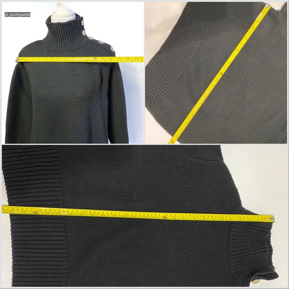 Zara knit small black mock neck button sweater - Picture 16 of 16